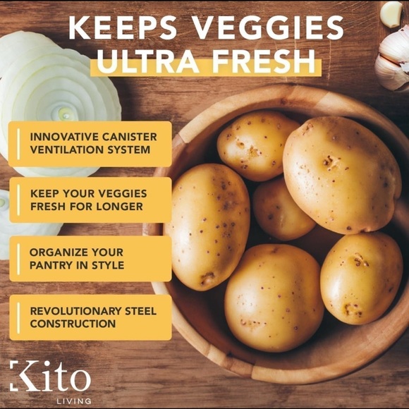 FINAL PRICE Kito Kitchen Canisters Organization and Storage Bins with Lids - Picture 5 of 8